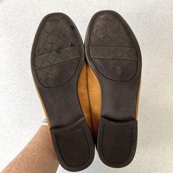 Etienne Aigner Tan Leather Suede Loafers 9 - Picture 12 of 12